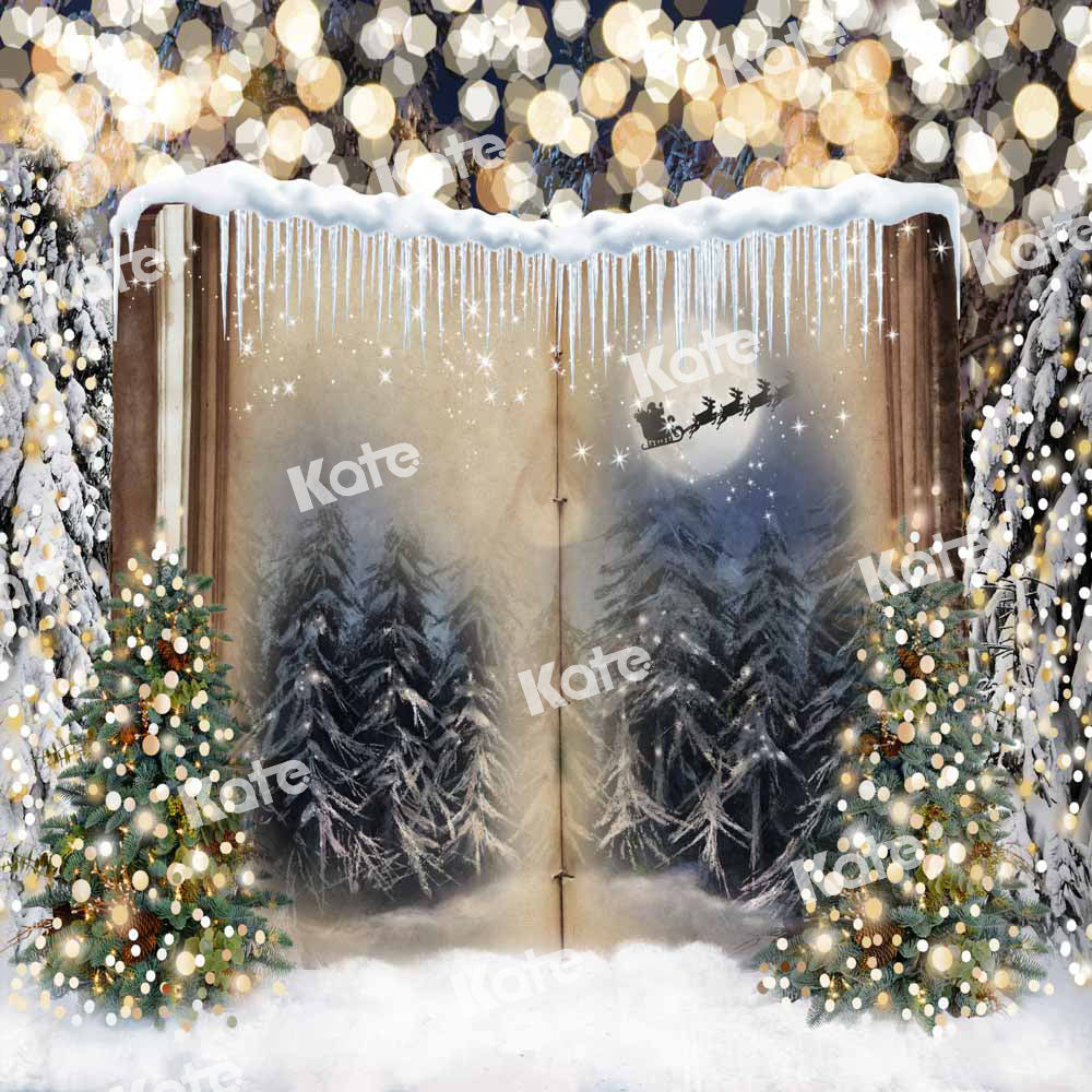 Kate Christmas Eve Story Backdrop Magic Book Designed by Chain Photography