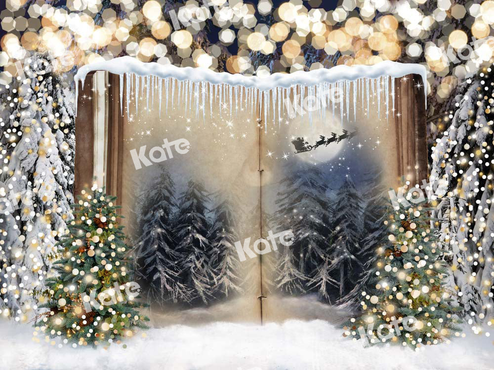 Kate Christmas Eve Story Backdrop Magic Book Designed by Chain Photography