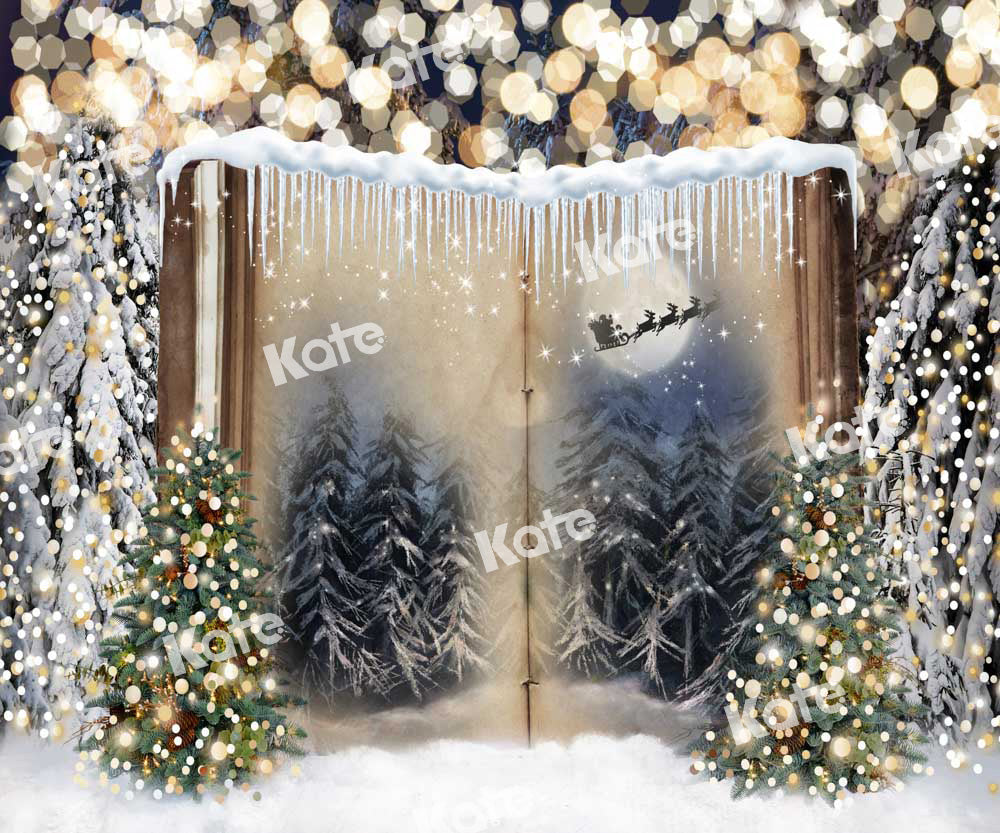 Kate Christmas Eve Story Backdrop Magic Book Designed by Chain Photography