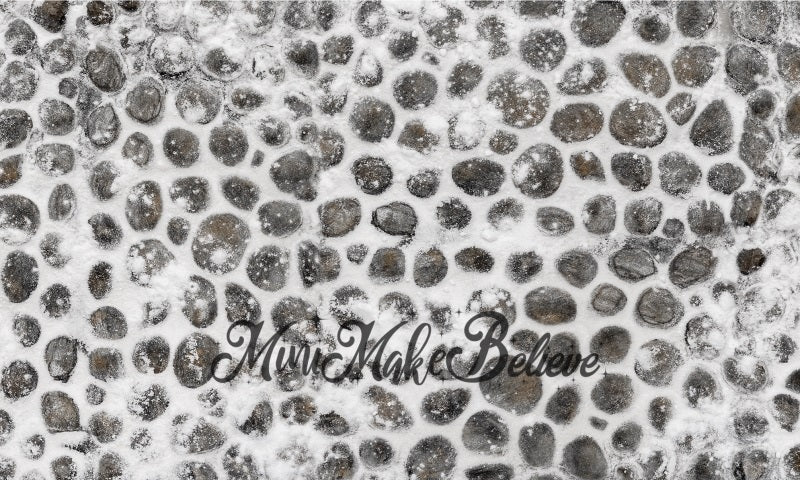 Kate Cobblestone Backdrop Winter Snow Christmas Designed by Mini MakeBelieve