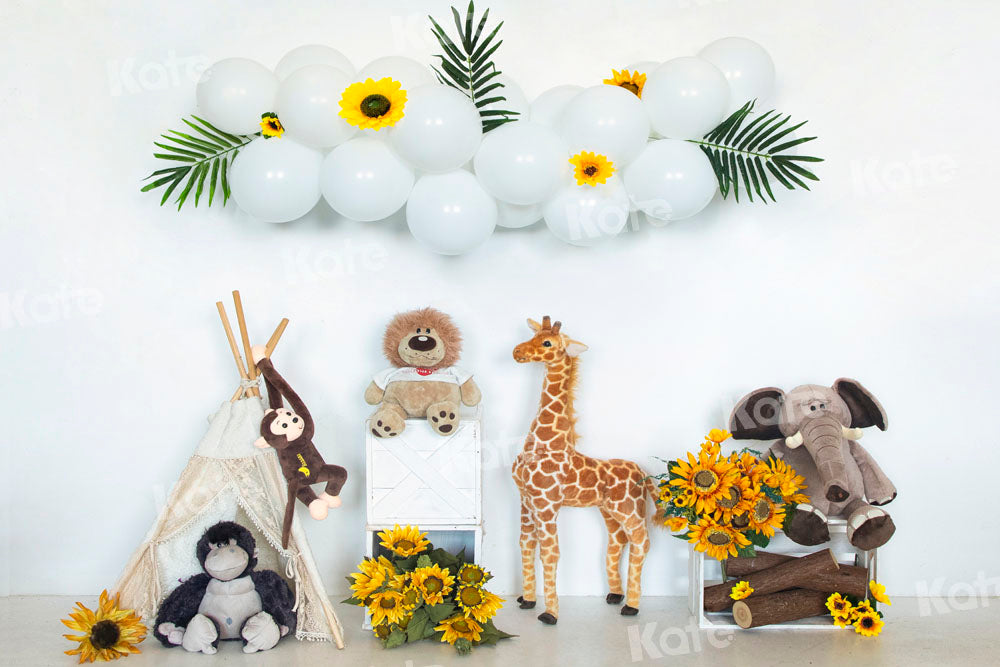 Kate Balloon Backdrop Animal World Designed by Emetselch - Kate Backdrop AU