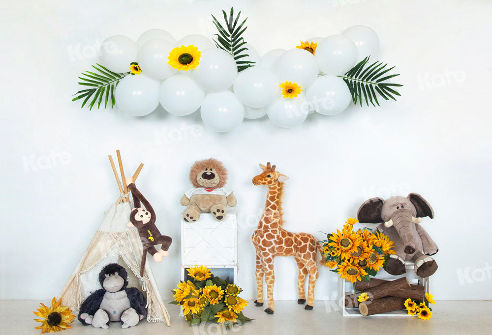 Kate Balloon Backdrop Animal World Designed by Emetselch - Kate Backdrop AU
