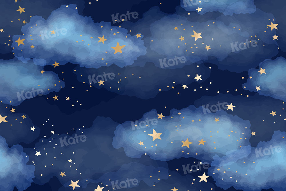 Kate Night Sky Clouds Backdrop Star Designed by Chain Photography