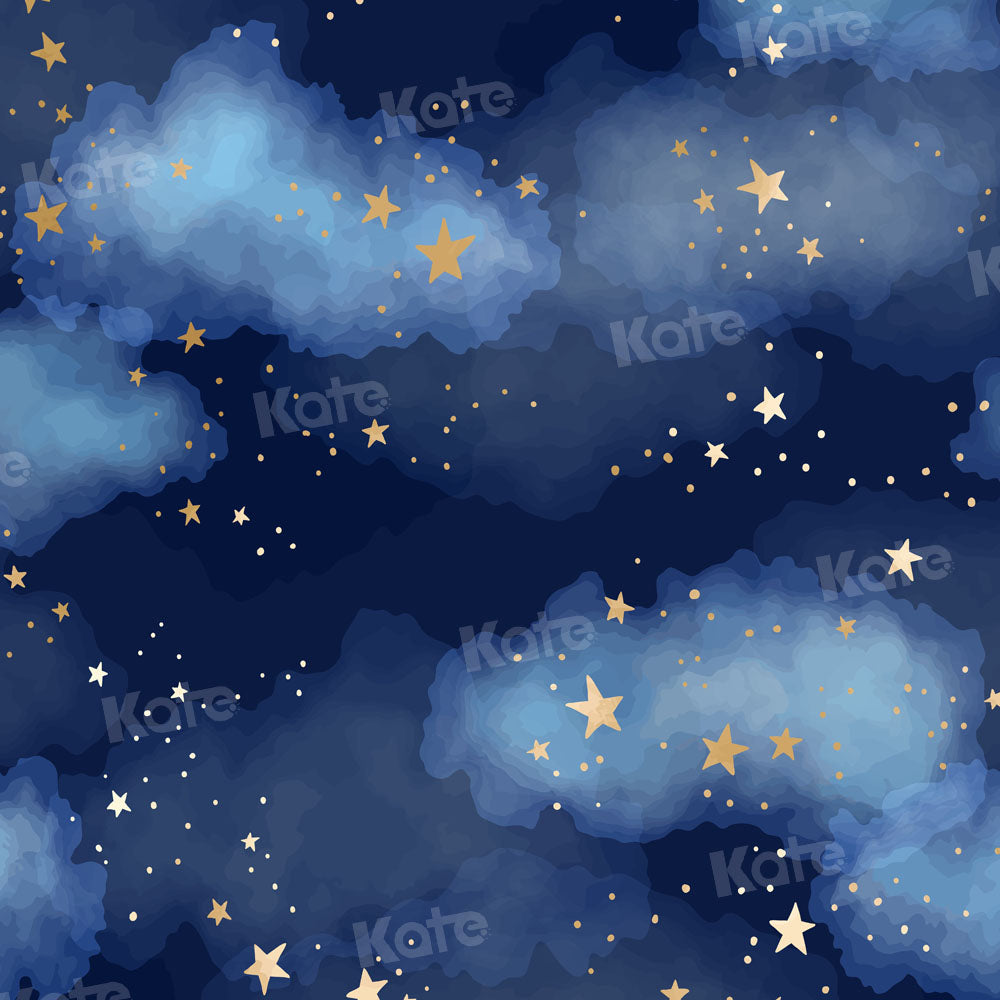 Kate Night Sky Clouds Backdrop Star Designed by Chain Photography