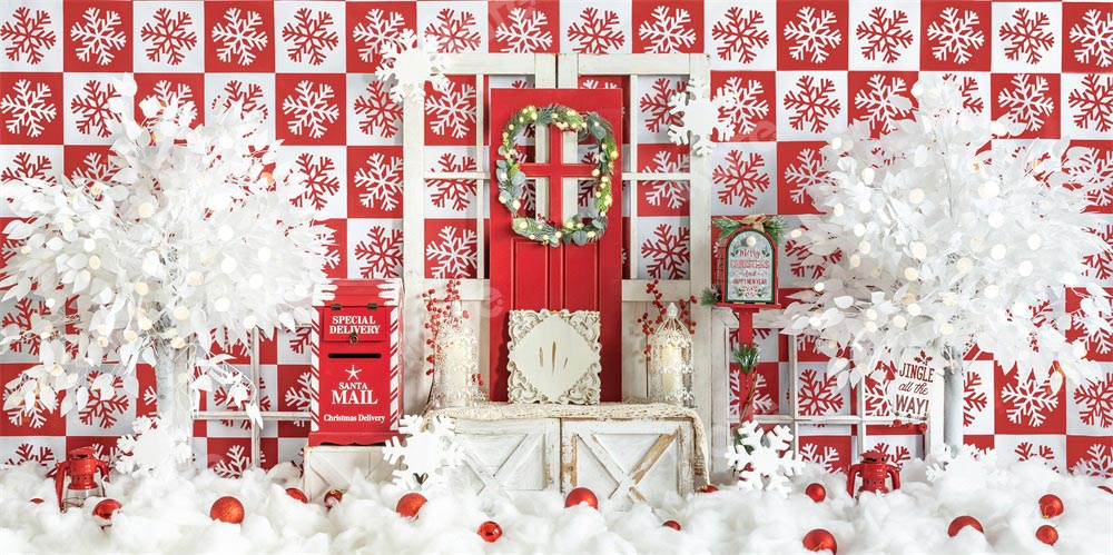 Kate Christmas Winter Backdrop Snowflake Designed by Emetselch - Kate Backdrop AU