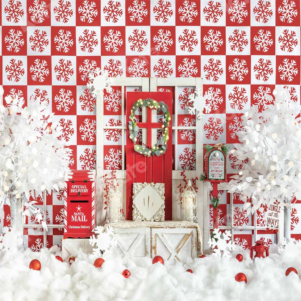 Kate Christmas Winter Backdrop Snowflake Designed by Emetselch - Kate Backdrop AU