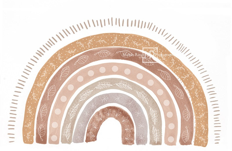 Kate Boho Doodle Rainbow Backdrop Cake Smash Designed by Mandy Ringe Photography - Kate Backdrop AU