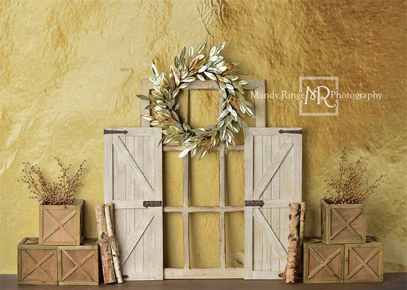 Kate Golden Holiday Backdrop Designed by Mandy Ringe Photography - Kate Backdrop AU