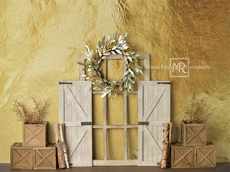 Kate Golden Holiday Backdrop Designed by Mandy Ringe Photography - Kate Backdrop AU