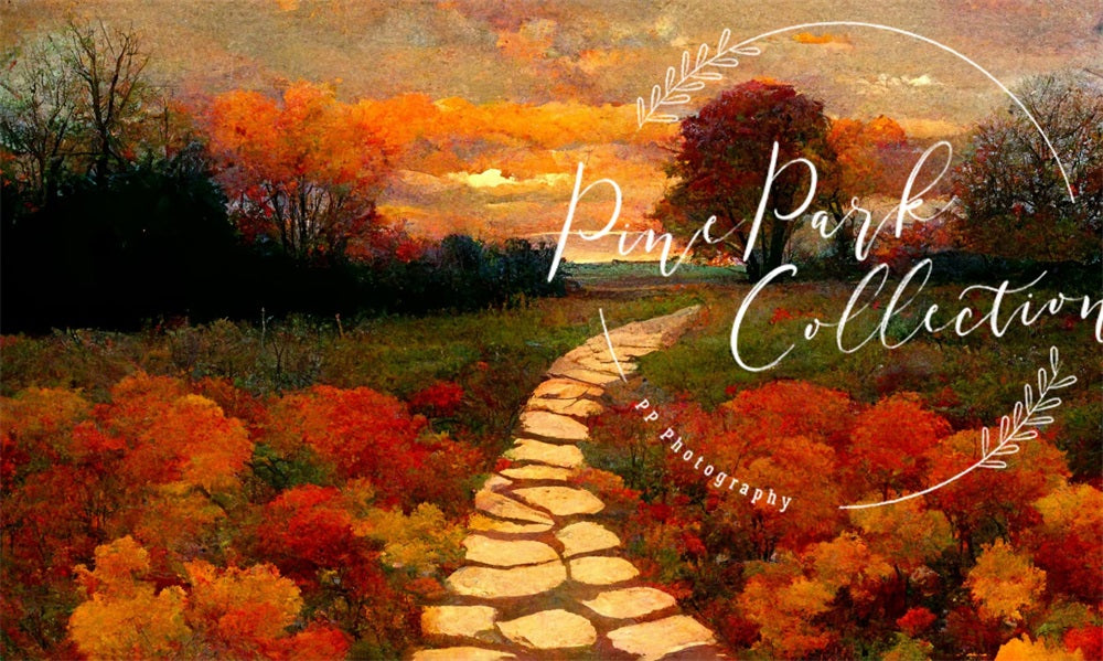 Kate Fall Path Sunrise Backdrop Designed By Pine Park Collection