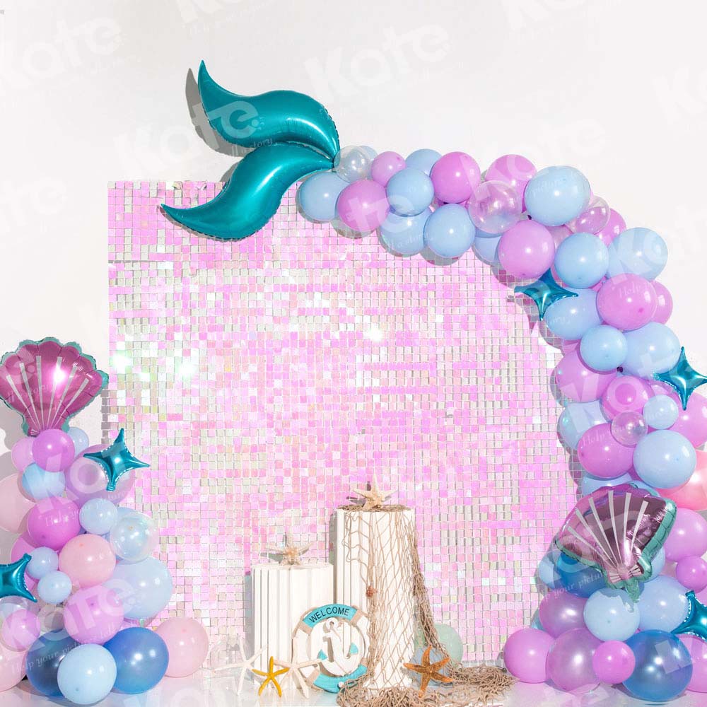 Kate Balloon Mermaid Backdrop Sea Designed by Emetselch(print, non-sequin props) - Kate Backdrop AU
