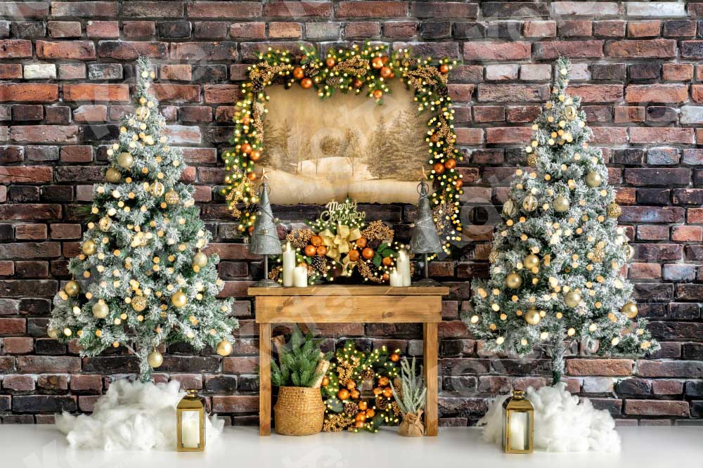 Kate Christmas Eve Backdrop Winter Tree  Designed by Emetselch - Kate Backdrop AU
