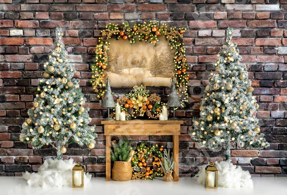 Kate Christmas Eve Backdrop Winter Tree  Designed by Emetselch - Kate Backdrop AU