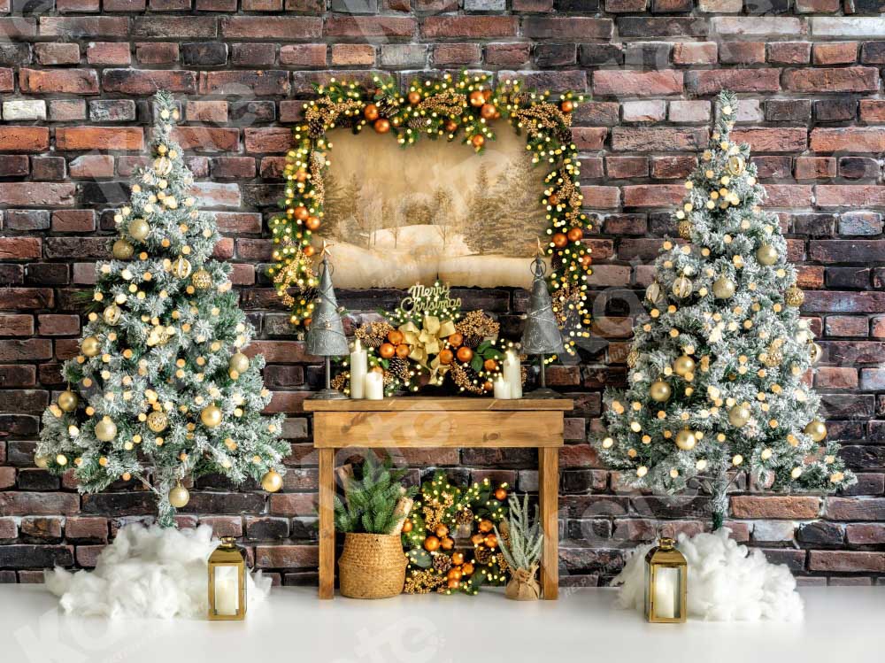 Kate Christmas Eve Backdrop Winter Tree  Designed by Emetselch - Kate Backdrop AU