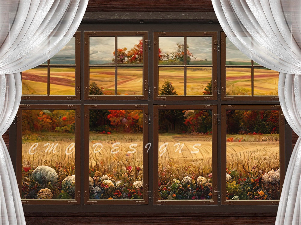 Kate Fall View Backdrop Window Autumn Designed by Candice Compton
