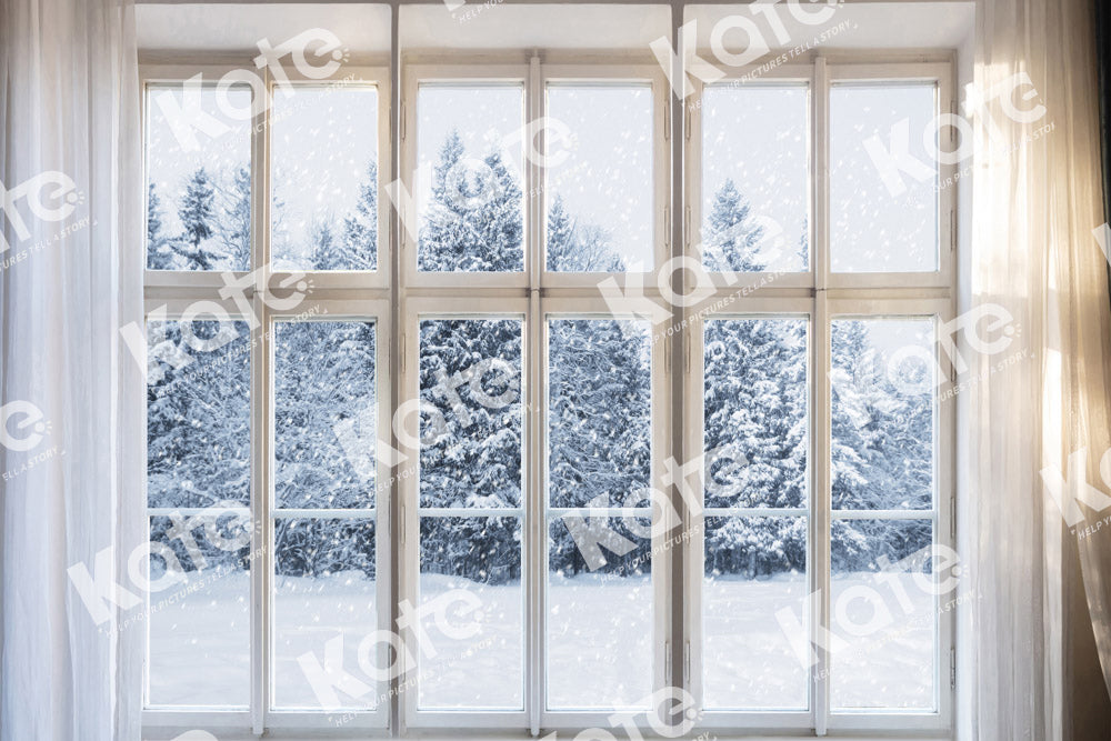 Kate Winter Snow Scene Backdrop Window Designed by Chain Photography