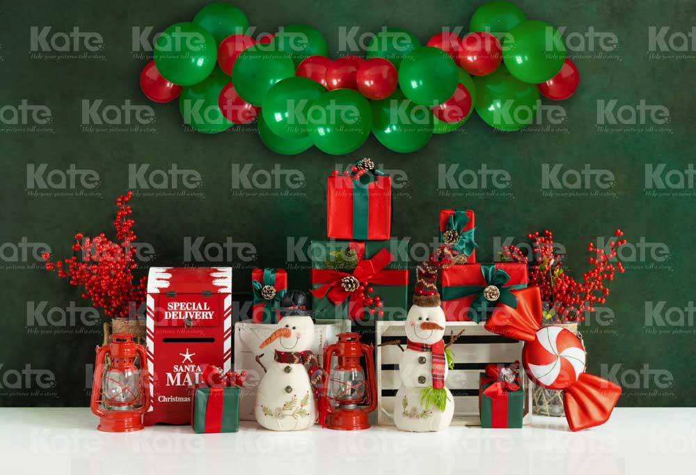 Kate Balloon Green Wall Backdrop Christmas Designed by Emetselch