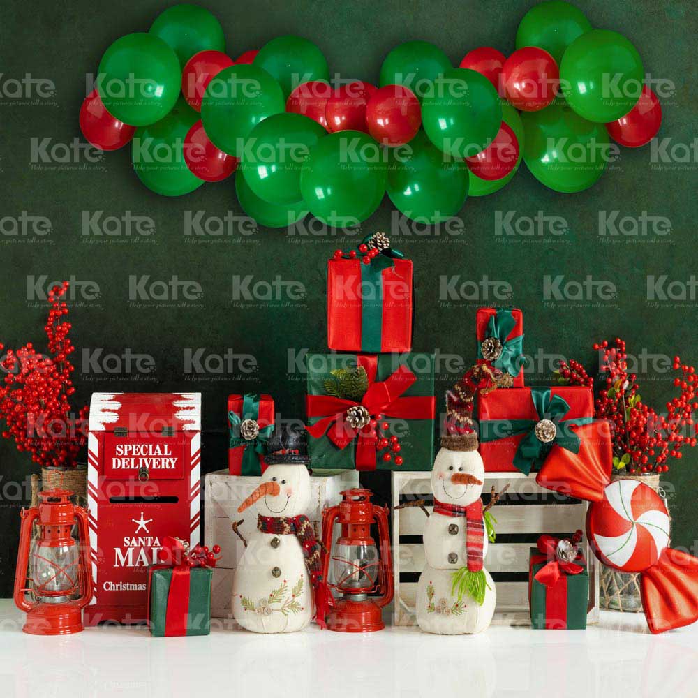 Kate Balloon Green Wall Backdrop Christmas Designed by Emetselch