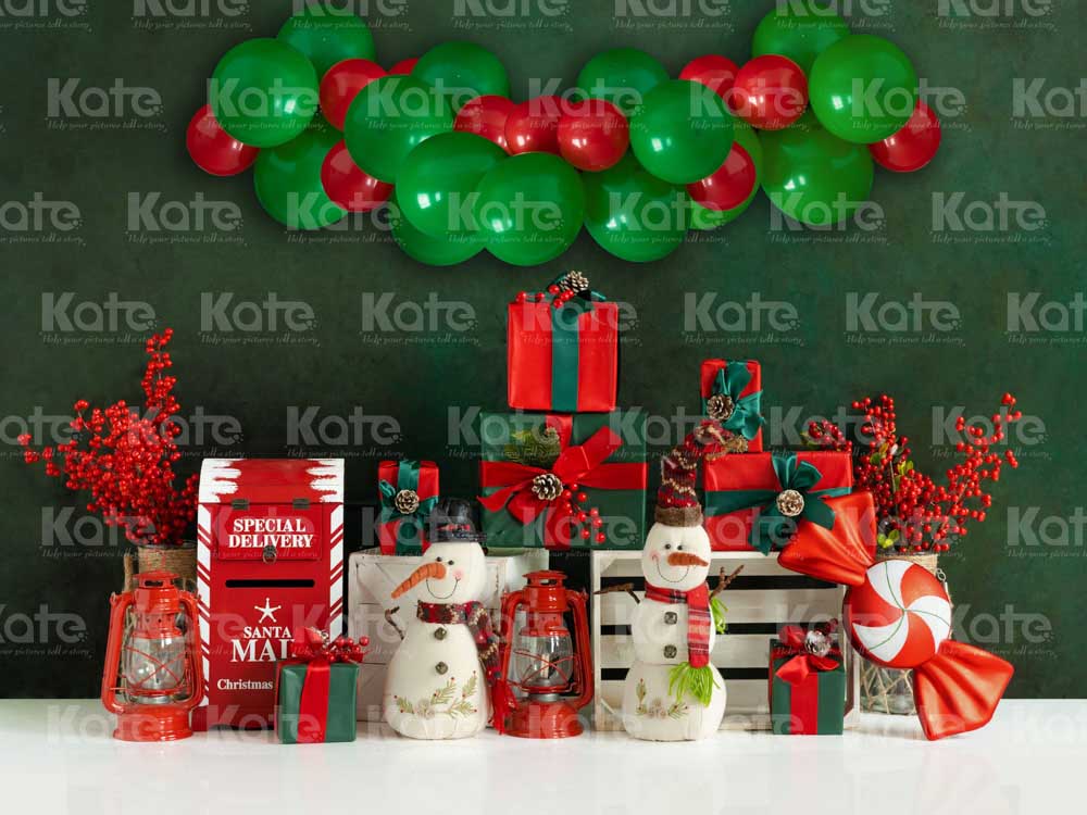 Kate Balloon Green Wall Backdrop Christmas Designed by Emetselch