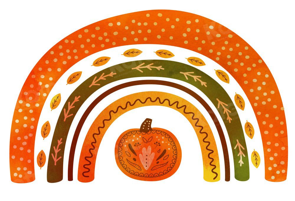 Kate Autumn Rainbow Backdrop Cake Smash for Photography - Kate Backdrop AU