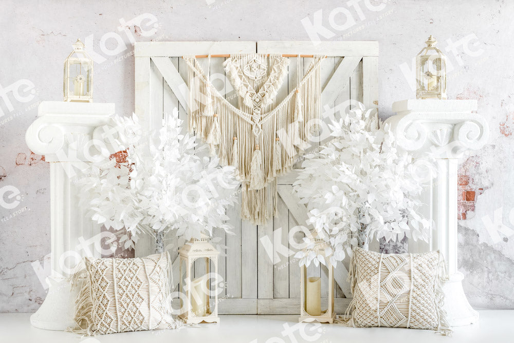 Kate White Boho Door Backdrop Designed by Emetselch - Kate Backdrop AU