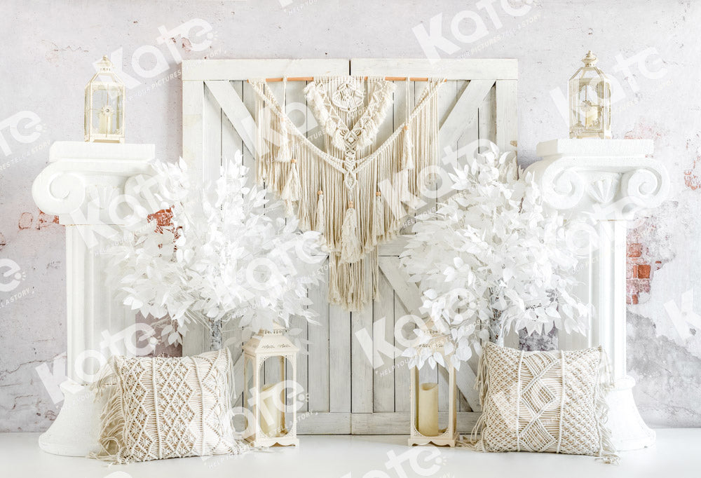 Kate White Boho Door Backdrop Designed by Emetselch - Kate Backdrop AU