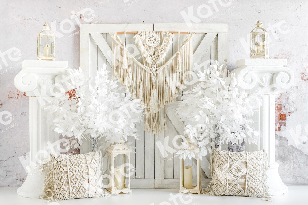 Kate White Boho Door Backdrop Designed by Emetselch - Kate Backdrop AU