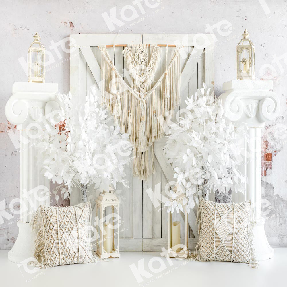 Kate White Boho Door Backdrop Designed by Emetselch - Kate Backdrop AU