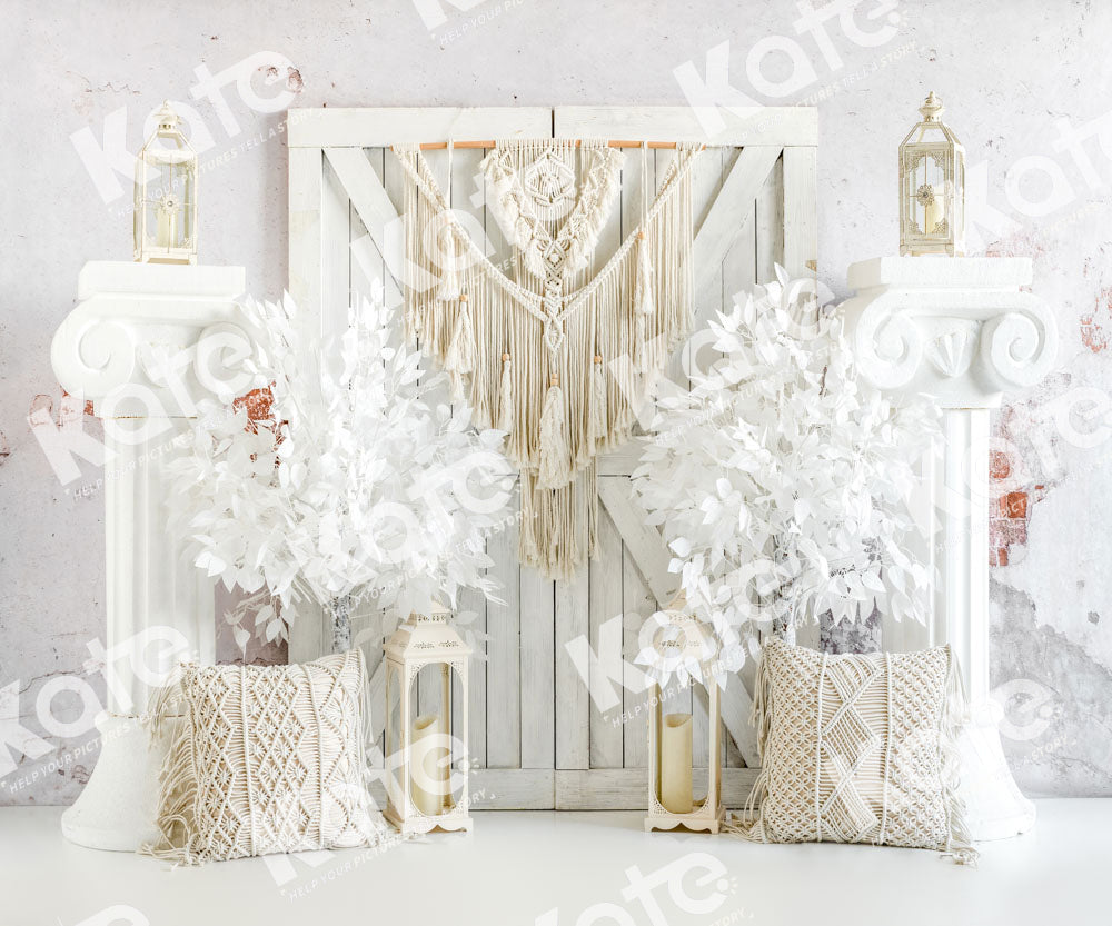 Kate White Boho Door Backdrop Designed by Emetselch - Kate Backdrop AU