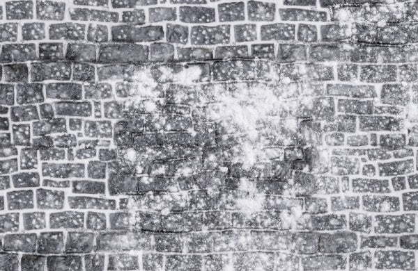 Kate Grey Snow Cobblestone Backdrop Christmas Holiday Halloween Designed by Mini MakeBelieve - Kate Backdrop AU