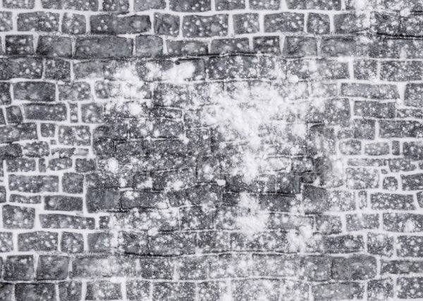 Kate Grey Snow Cobblestone Backdrop Christmas Holiday Halloween Designed by Mini MakeBelieve - Kate Backdrop AU