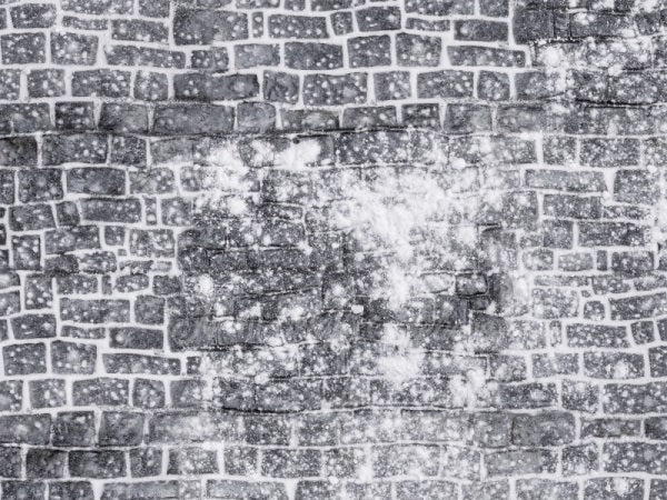 Kate Grey Snow Cobblestone Backdrop Christmas Holiday Halloween Designed by Mini MakeBelieve - Kate Backdrop AU