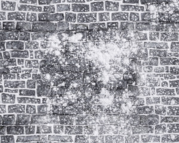 Kate Grey Snow Cobblestone Backdrop Christmas Holiday Halloween Designed by Mini MakeBelieve - Kate Backdrop AU
