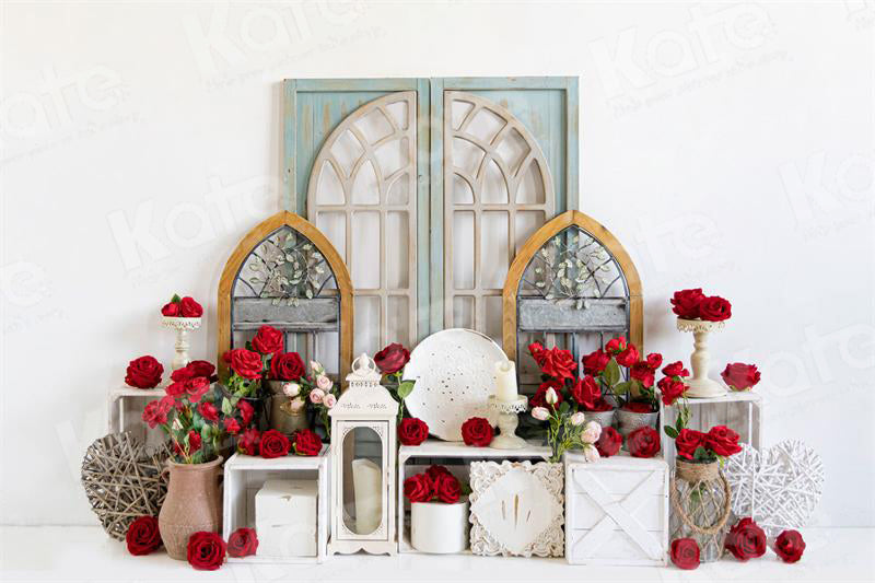 Kate Valentine's Day Rose Garden Backdrop for Photography