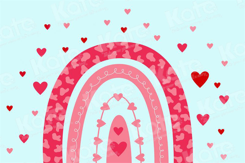 Kate Valentine's Day Love Rainbow Backdrop for Photography - Kate Backdrop AU