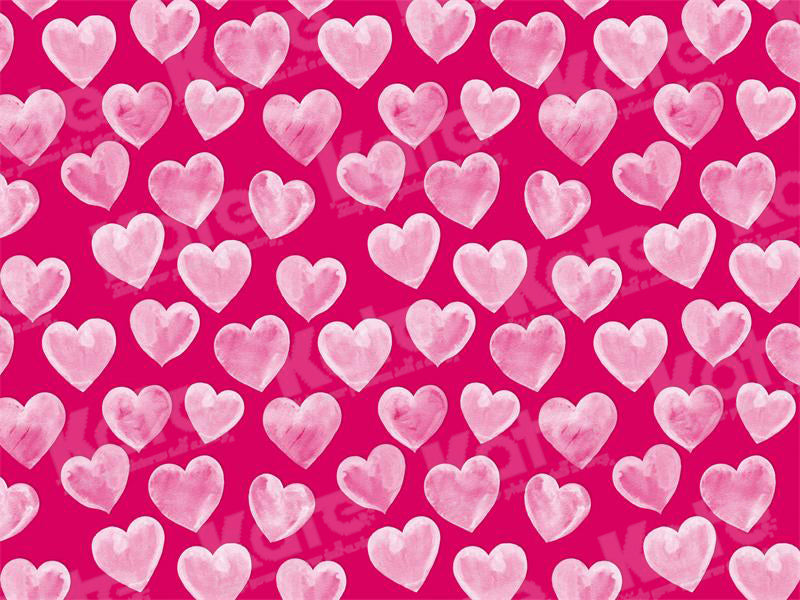 Kate Valentine's Day Pink Love Repeat Backdrop for Photography - Kate Backdrop AU