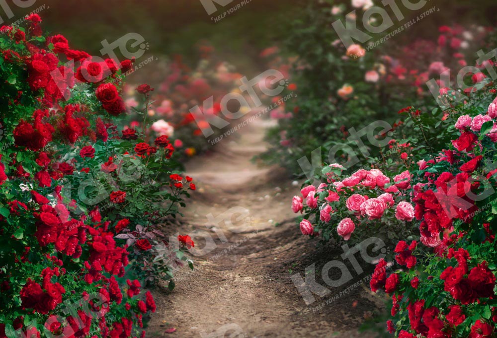 Kate Valentine's Day Backdrop Rose Flower Outdoor Wedding Designed by Chain Photography - Kate Backdrop AU