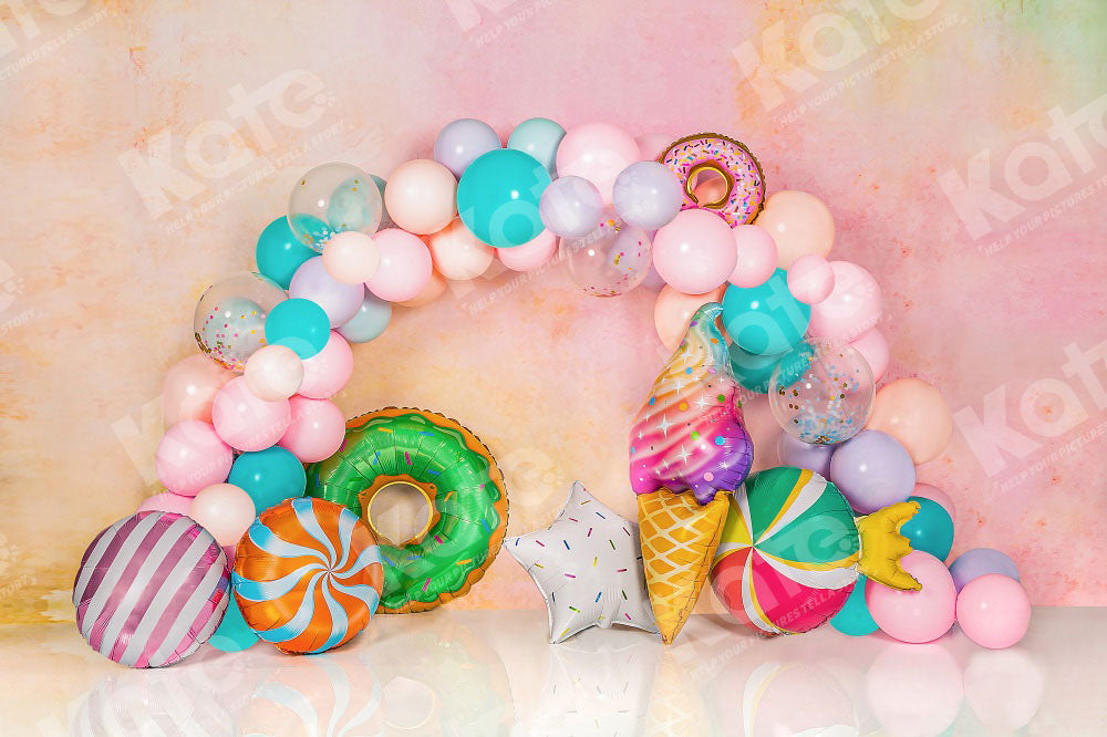 Kate Birthday Party Backdrop Balloon Candy Designed by Emetselch - Kate Backdrop AU