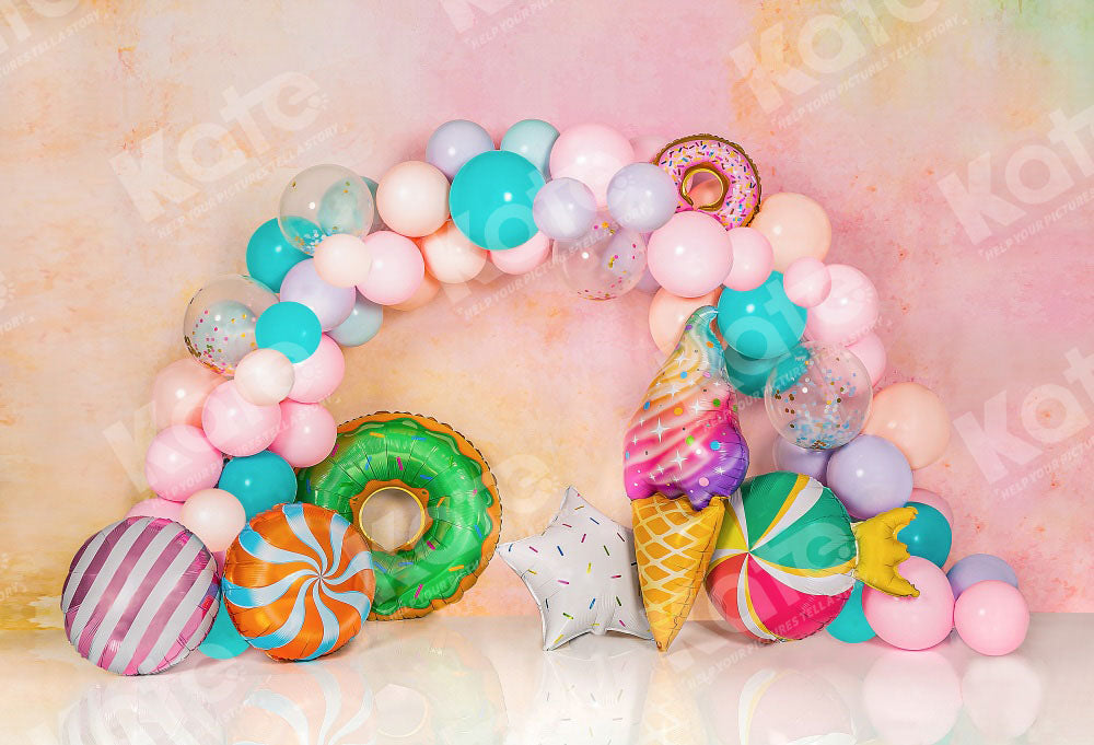 Kate Birthday Party Backdrop Balloon Candy Designed by Emetselch - Kate Backdrop AU