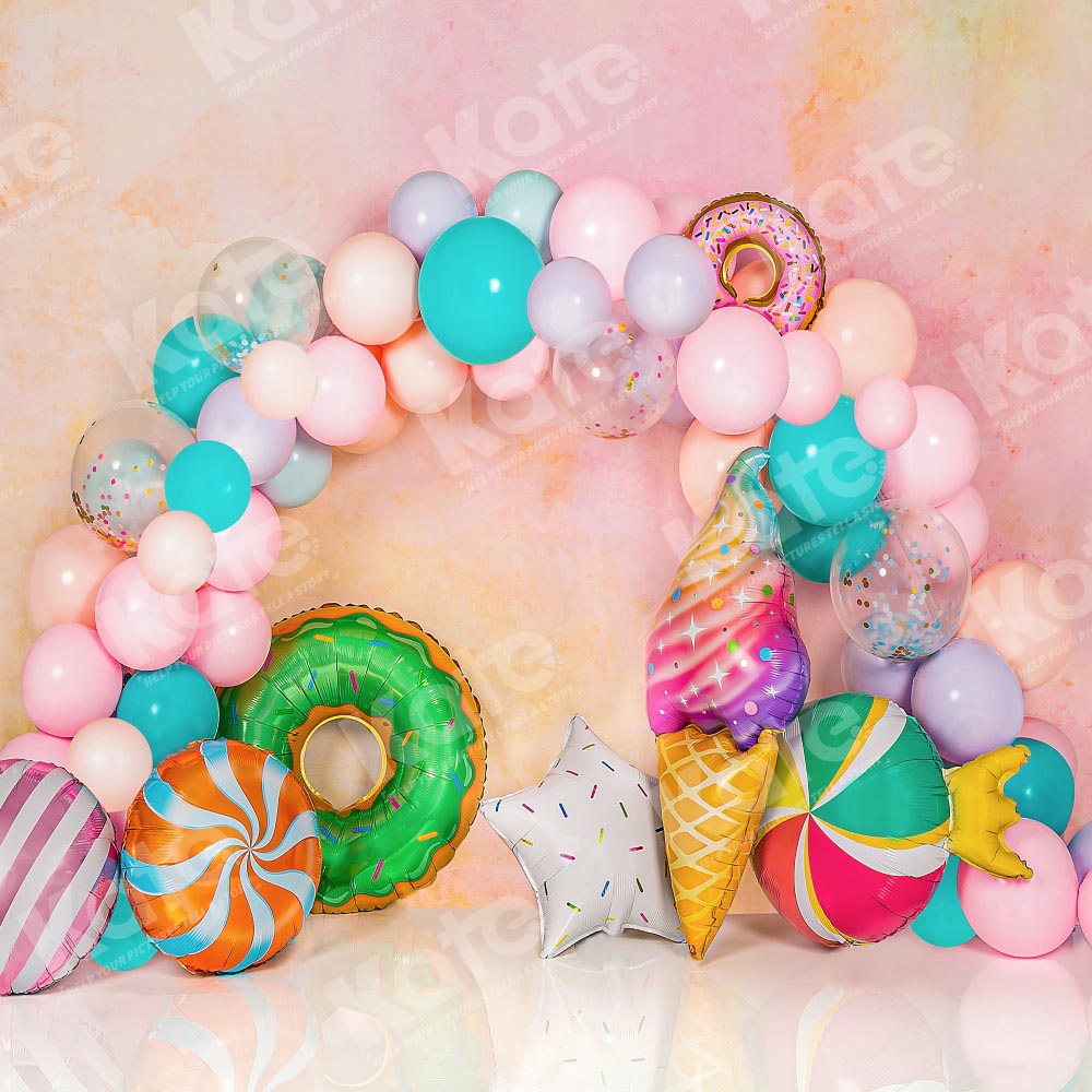 Kate Birthday Party Backdrop Balloon Candy Designed by Emetselch - Kate Backdrop AU