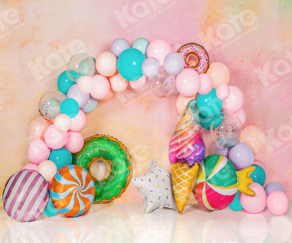Kate Birthday Party Backdrop Balloon Candy Designed by Emetselch - Kate Backdrop AU