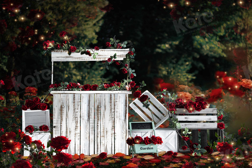 Kate Valentine's Day Rose Store Backdrop for Photography - Kate Backdrop AU