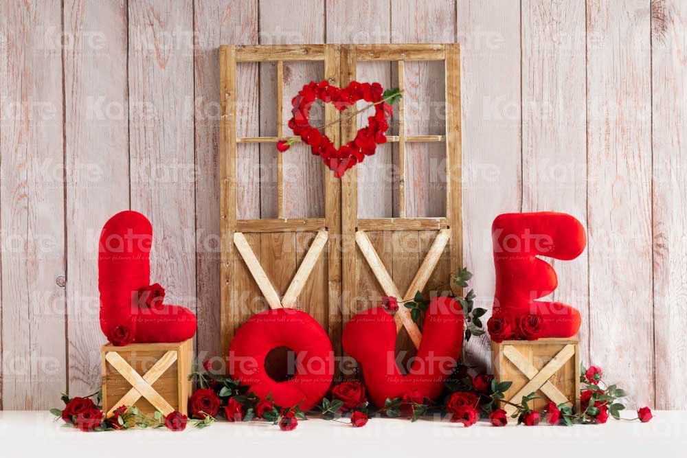 Kate Valentine's Day Love Retro Door Backdrop Designed by Emetselch - Kate Backdrop AU