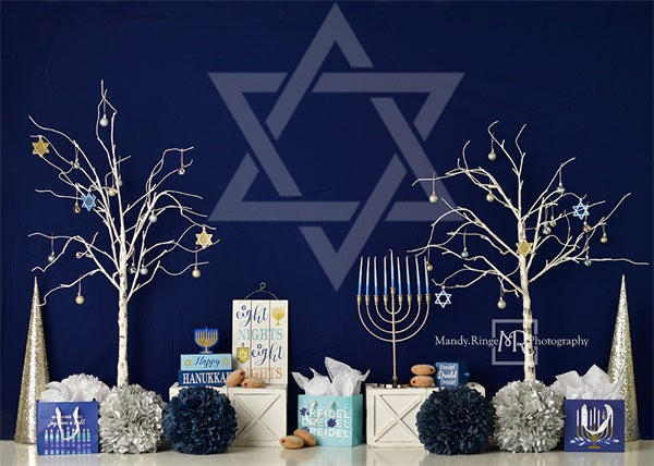 Kate Hanukkah Celebration Backdrop Designed by Mandy Ringe Photography - Kate Backdrop AU