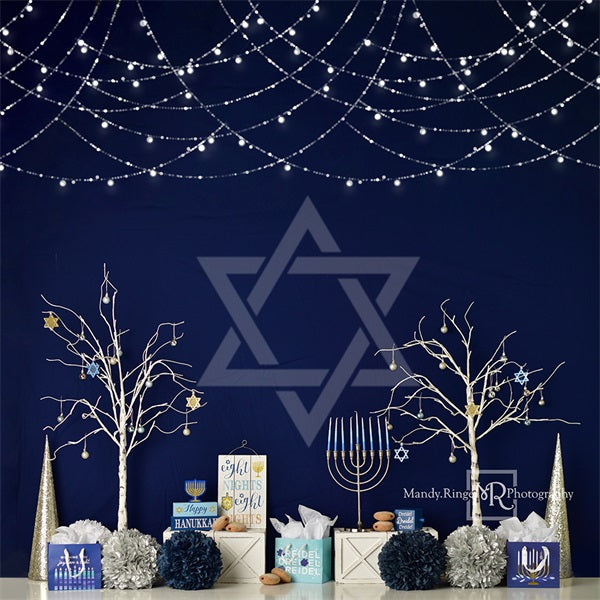 Kate Hanukkah Celebration Backdrop Designed by Mandy Ringe Photography - Kate Backdrop AU