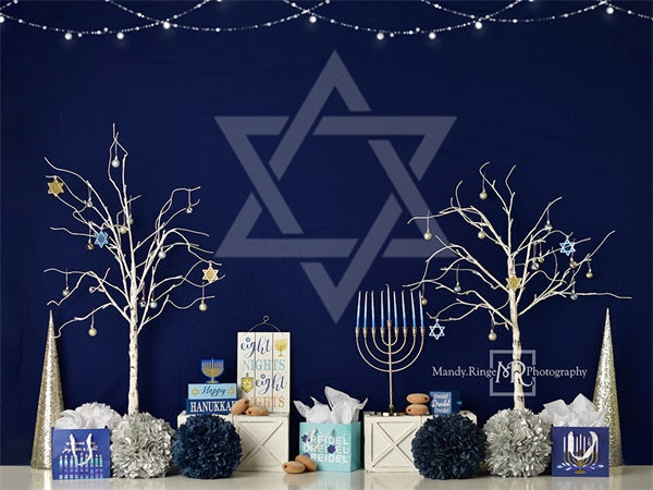 Kate Hanukkah Celebration Backdrop Designed by Mandy Ringe Photography - Kate Backdrop AU