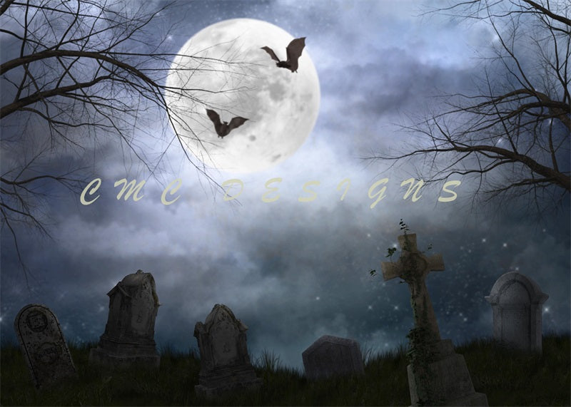 Kate Graveyard at Night Backdrop Moon Designed by Candice Compton