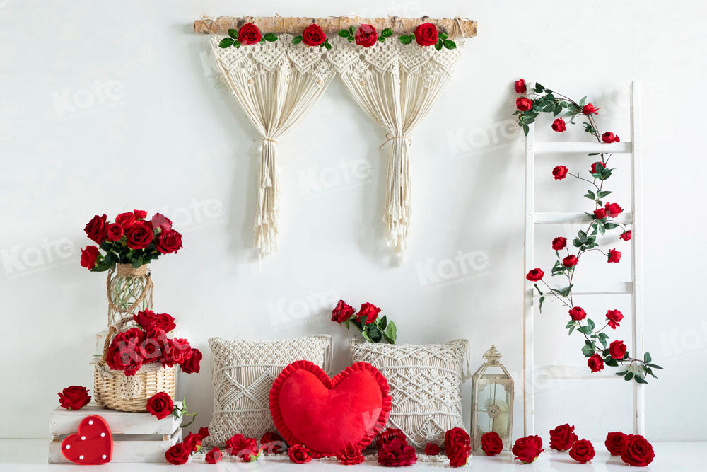 Kate Boho Valentine's Day Backdrop Rose Designed by Emetselch - Kate Backdrop AU