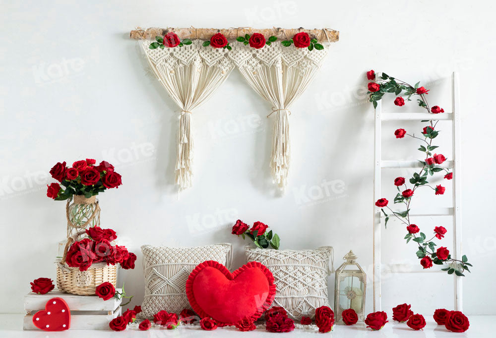 Kate Boho Valentine's Day Backdrop Rose Designed by Emetselch - Kate Backdrop AU