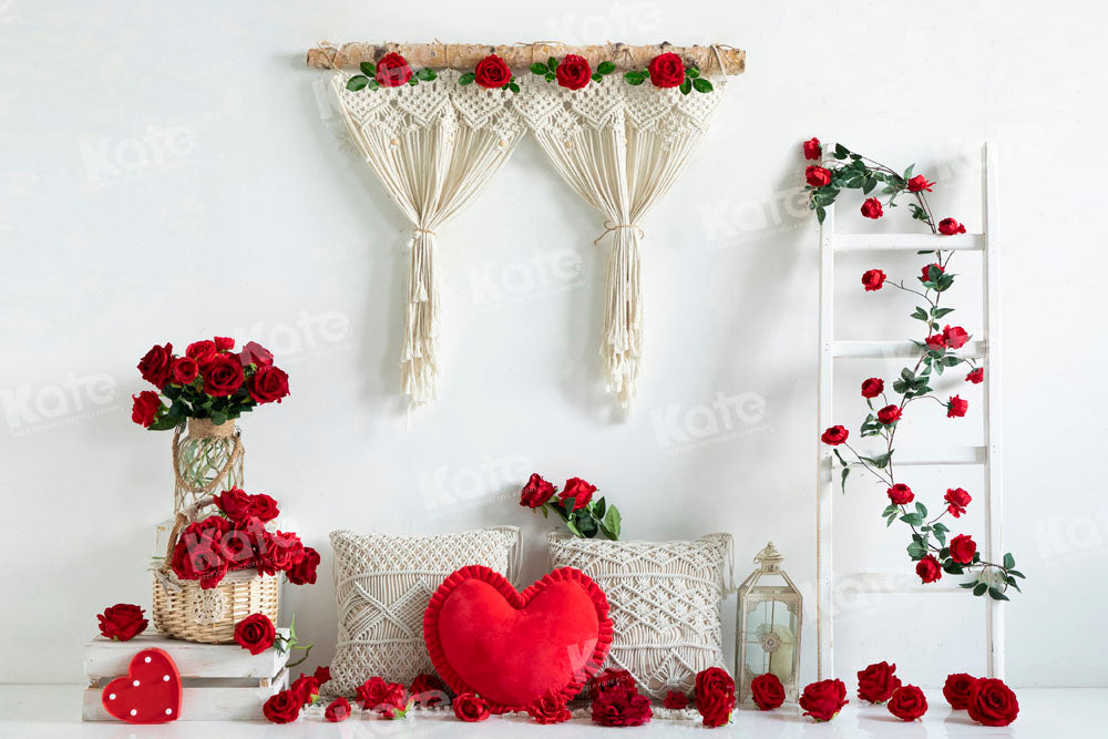Kate Boho Valentine's Day Backdrop Rose Designed by Emetselch - Kate Backdrop AU